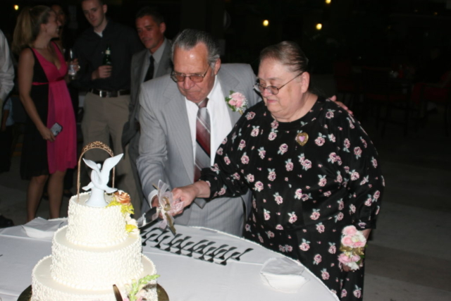 Cutting Cake 50th anniversary